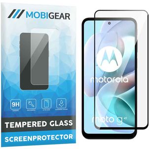 Mobigear Premium Motorola Moto G41 Verre trempé Protection d'écran - Compatible Coque - Noir