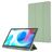 Mobigear Tri-Fold Gel Coque Samsung Galaxy Tab A9 Plus (2023) Etui en TPU,Similicuir + Porte-crayon - Vert