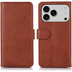 Mobigear Wallet Housse iPhone 17 Pro Etui Porte-Monnaie - Marron