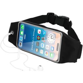 Mobiparts Comfort Fit Belt Brassard Téléphone iPhone 17 Pro Max Ceinture Coque de Sport en Neoprène - Noir