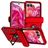 Mobigear Armor Ring Coque Motorola Razr 50 Coque arrière Rigide Anti-Chocs avec Anneau-Support - Rouge
