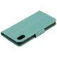 Mobigear Flowers Housse iPhone XR Etui Porte-Monnaie - Turquoise