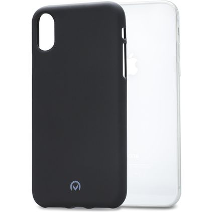 Mobilize Gelly Coque iPhone XS Coque arrière en TPU Souple - Noir