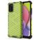 Mobigear Honeycomb Coque Samsung Galaxy A03s Coque arrière Rigide Anti-Chocs - Vert
