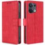 Mobigear Croco Housse OPPO Reno 8 5G Etui Porte-Monnaie - Rouge