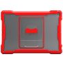 MAXCases Shield Extreme-X Coque iPad 9 (2021) Coque Arrière Rigide Antichoc + Support Amovible - Transparent / Rouge