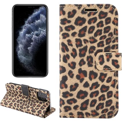 Mobigear Leopard iPhone 13 Mini Étui Portefeuille - Jaune