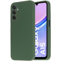 Mobiparts Samsung Galaxy A15 Silicone Coque arrière - Forest Green
