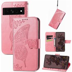 Mobigear Butterfly Google Pixel 7 Pro Étui Portefeuille - Rose