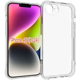 Mobigear Cushion Coque Transparente iPhone 16e Coque arrière en TPU Souple - Transparent
