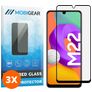 Mobigear Premium Samsung Galaxy M22 Verre trempé Protection d'écran - Compatible Coque - Noir (Lot de 3)