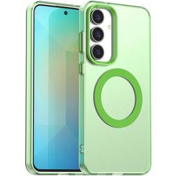 Mobigear Shockproof Samsung Galaxy S25 FE MagSafe Plastique rigide Coque arrière - Vert