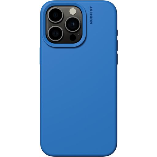 Nudient Base Coque iPhone 15 Pro Coque arrière en Silicone - Vibrant Blue