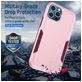 Mobigear Heavy Armor Coque iPhone 14 Pro Coque arrière Rigide Anti-Chocs - Rose / Violet
