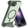 Mobiparts Hardcover Coque iPhone 16e MagSafe Coque arrière Rigide avec Support Amovible - Satin Green
