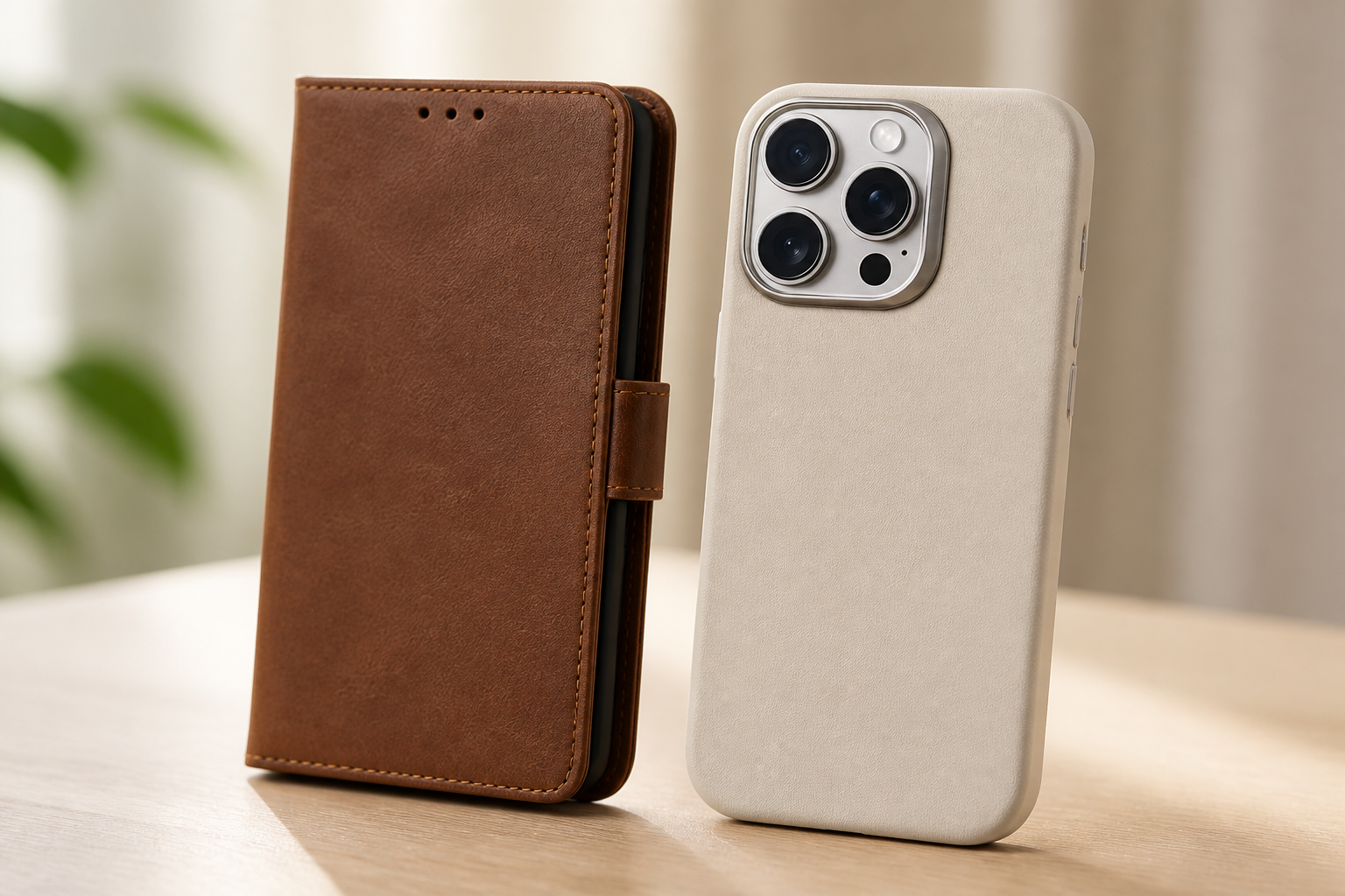 Coques en cuir véritable et similicuir