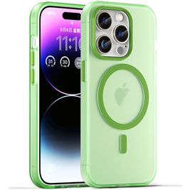 Mobigear Shockproof Coque iPhone 16 Pro Max MagSafe Coque arrière en TPU Souple - Vert
