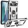 Mobigear Armor Ring Google Pixel 7 Pro Plastique rigide Coque arrière Antichoc avec bague de maintien - Argent