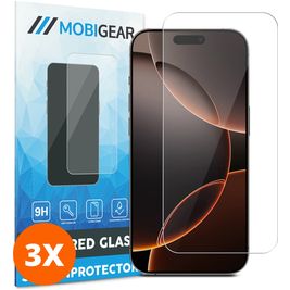 Mobigear iPhone 16 Pro Max Verre trempé Protection d'écran - Compatible Coque (Lot de 3)