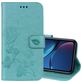 Mobigear Roses Housse iPhone XR Etui Porte-Monnaie - Turquoise