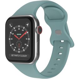 Mobigear Sport Dual Bracelet Silicone Apple Watch Fermeture à clou et passant - 49/46/45/44 mm - Vert pastel