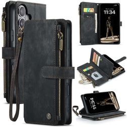 CaseMe C30 Housse iPhone 17 Etui Porte-Monnaie - Noir