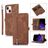 Mobigear Zipper Housse iPhone 14 Plus Etui Porte-Monnaie - Marron