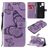 Mobigear Butterfly Housse Samsung Galaxy A21s Etui Porte-Monnaie - Violet