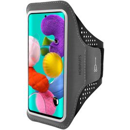 Mobiparts Comfort Fit Brassard Téléphone Samsung Galaxy A51 Brassard Coque de Sport en Neoprène - Noir