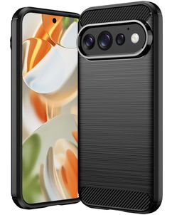 Mobigear Brushed Slim Coque Google Pixel 11 Pro Coque arrière en TPU Souple - Noir