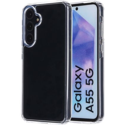 Mobiparts Classic Transparent Samsung Galaxy A55 Plastique rigide Coque arrière - Transparent
