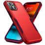 Mobigear Heavy Armor Coque iPhone 14 Coque arrière Rigide Anti-Chocs - Rouge