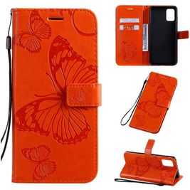 Mobigear Butterfly Housse Samsung Galaxy A71 Etui Porte-Monnaie - Orange