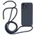 Mobigear Lanyard iPhone 15 Pro Coque avec cordon en Silicone - Dark Blue