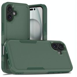 Mobigear Heavy Armor Coque iPhone 16 Plus Coque arrière Rigide Anti-Chocs - Vert