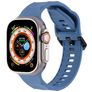 Mobigear Ripple Bracelet Silicone Apple Watch Fermeture boucle ardillon - 49/46/45/44 mm - Bleu