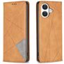 Mobigear Rhombus Slim Housse iPhone 17 Etui - Cognac