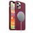 Mobigear Rubber Touch Coque iPhone 12 Pro MagSafe Coque arrière en Silicone - Bordeaux