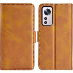Mobigear Slim Magnet Housse Xiaomi 12 Pro Etui Porte-Monnaie - Cognac