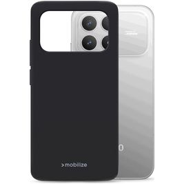 Mobilize Rubber Gelly Coque POCO F8 Pro Coque arrière en TPU Souple - Noir
