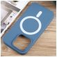 Mobigear Rubber Touch Coque iPhone 15 Pro MagSafe Coque arrière en Silicone - Bleu