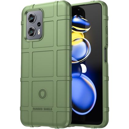 Mobigear Rugged Shield POCO X4 GT TPU souple Coque arrière Antichoc - Vert