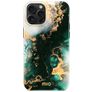 MIO Coque iPhone 15 Pro Max MagSafe Coque arrière Rigide - Green Marble