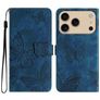 Mobigear Butterfly Housse iPhone 17 Pro Etui Porte-Monnaie - Bleu