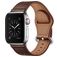 Mobigear Venezia Bracelet Cuir Apple Watch Fermeture boucle ardillon - 49/46/45/44 mm - Marron