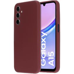 Mobiparts Coque Samsung Galaxy A15 Coque arrière en Silicone - Plum Red