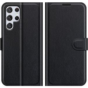 Mobigear Classic Housse Samsung Galaxy S22 Ultra Etui Porte-Monnaie - Noir