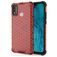 Mobigear Honeycomb Coque HONOR 9X Lite Coque arrière Rigide Anti-Chocs - Rouge