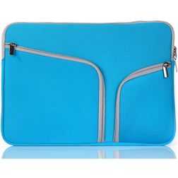 Mobigear Double Zipper Pochette Ordinateur portable en Neoprène (max 27 cm x 36 cm) Housse ordinateur - Bleu