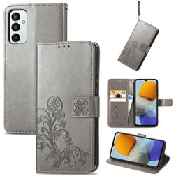Mobigear Clover Housse Samsung Galaxy M23 Etui Porte-Monnaie - Gris